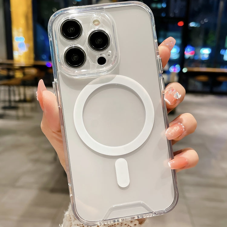 For iPhone 16 Plus Space MagSafe Acrylic Hybrid TPU Phone Case(Transparent) - iPhone 16 Plus Cases by PMC TechLife | Online Shopping South Africa | PMC TechLife | Buy Now Pay Later Mobicred