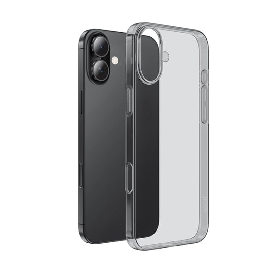 For iPhone 16 Plus hoco Light Series Soft TPU Phone Case(Transparent Black) - iPhone 16 Plus Cases by hoco | Online Shopping South Africa | PMC Jewellery | Buy Now Pay Later Mobicred