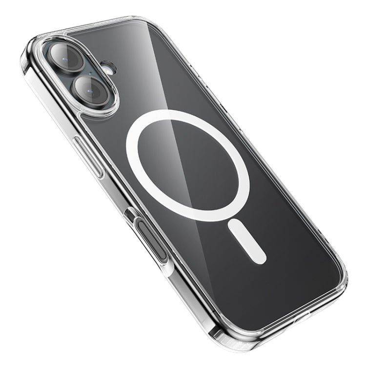 For iPhone 16 hoco MagSafe Magnetic Series Airbag Shockproof Phone Case(Transparent) - iPhone 16 Cases by hoco | Online Shopping South Africa | PMC Jewellery | Buy Now Pay Later Mobicred