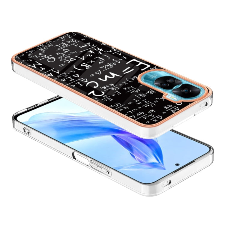 For Honor 90 Lite 5G Electroplating Marble Dual-side IMD Phone Case(Equation) - Honor Cases by PMC TechLife | Online Shopping South Africa | PMC TechLife | Buy Now Pay Later Mobicred