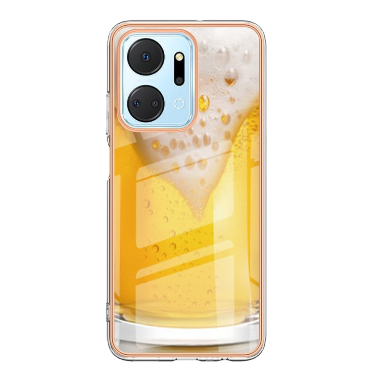 For Honor X7a Electroplating Marble Dual-side IMD Phone Case(Draft Beer) - free shipping - PMC TechLife - Order now!