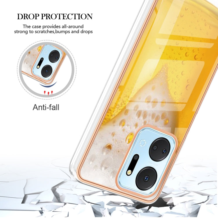 For Honor X7a Electroplating Marble Dual-side IMD Phone Case(Draft Beer) - free shipping - PMC TechLife - Order now!
