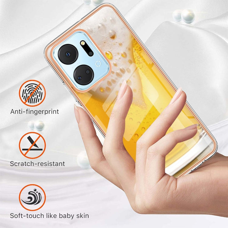 For Honor X7a Electroplating Marble Dual-side IMD Phone Case(Draft Beer) - free shipping - PMC TechLife - Order now!