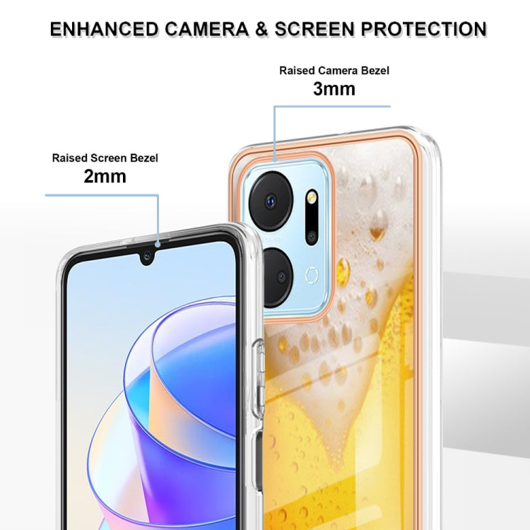 For Honor X7a Electroplating Marble Dual-side IMD Phone Case(Draft Beer) - free shipping - PMC TechLife - Order now!