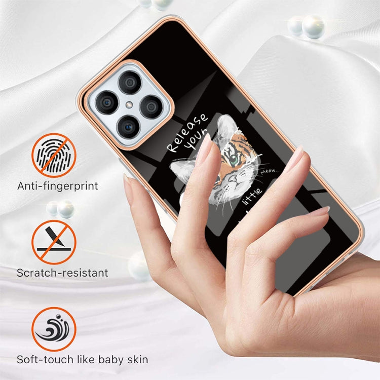 For Honor X8 4G Electroplating Marble Dual-side IMD Phone Case(Natural Growth) - Honor Cases by PMC TechLife | Online Shopping South Africa | PMC TechLife | Buy Now Pay Later Mobicred