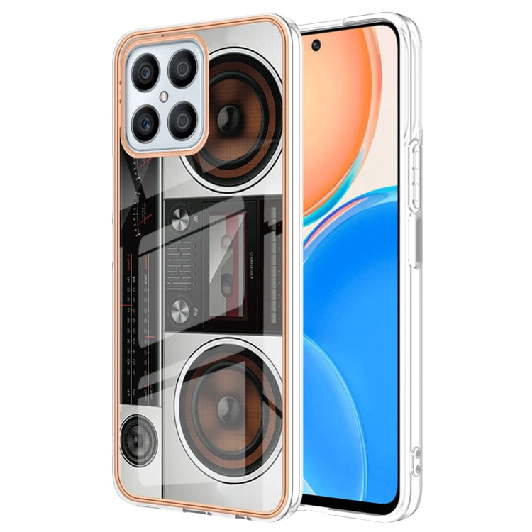 For Honor X8 4G Electroplating Marble Dual-side IMD Phone Case(Retro Radio) - free shipping - PMC TechLife - Order now!
