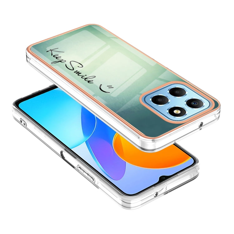 For Honor X8 5G / X6 4G Electroplating Marble Dual-side IMD Phone Case(Smile) - Honor Cases by PMC TechLife | Online Shopping South Africa | PMC TechLife | Buy Now Pay Later Mobicred
