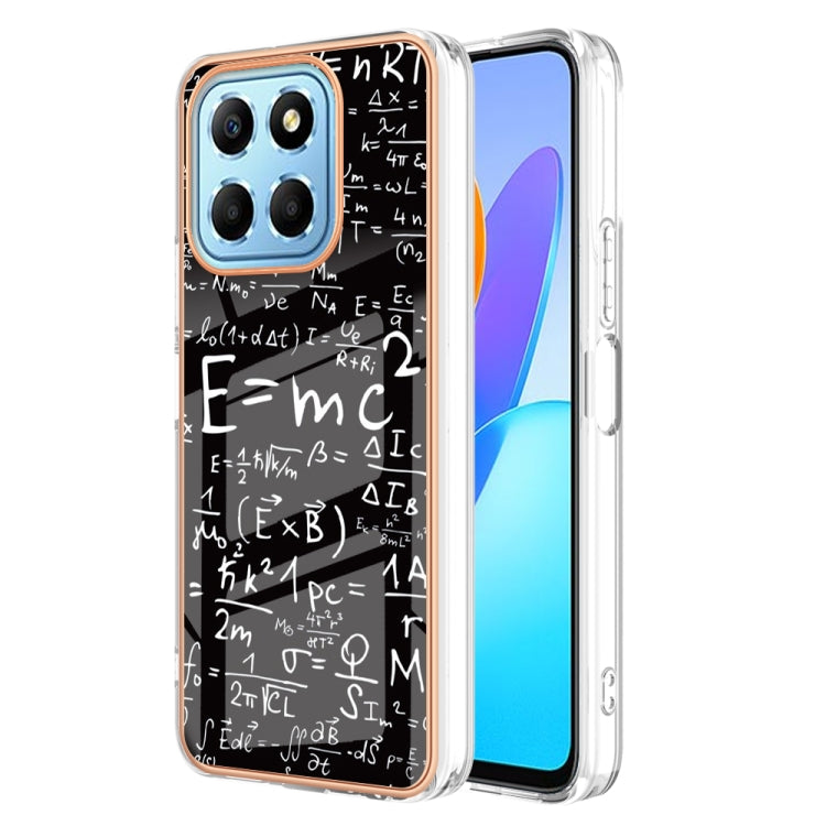 For Honor X8 5G / X6 4G Electroplating Marble Dual-side IMD Phone Case(Equation) - Honor Cases by PMC Jewellery | Online Shopping South Africa | PMC Jewellery | Buy Now Pay Later Mobicred