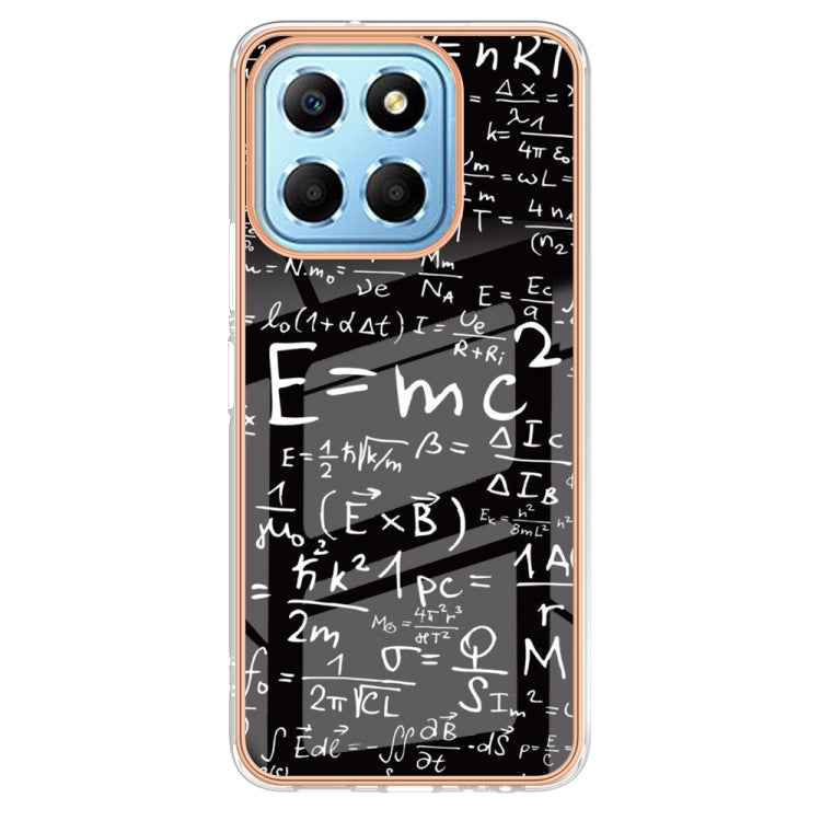 For Honor X8 5G / X6 4G Electroplating Marble Dual-side IMD Phone Case(Equation) - Honor Cases by PMC Jewellery | Online Shopping South Africa | PMC Jewellery | Buy Now Pay Later Mobicred