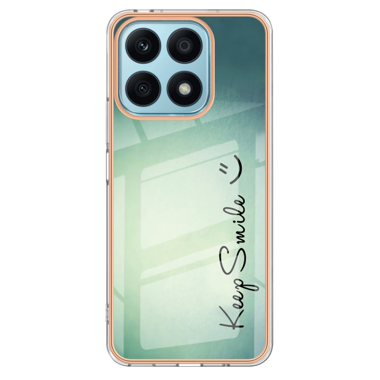 For Honor X8a Electroplating Marble Dual-side IMD Phone Case(Smile) - Honor Cases by PMC TechLife | Online Shopping South Africa | PMC TechLife | Buy Now Pay Later Mobicred