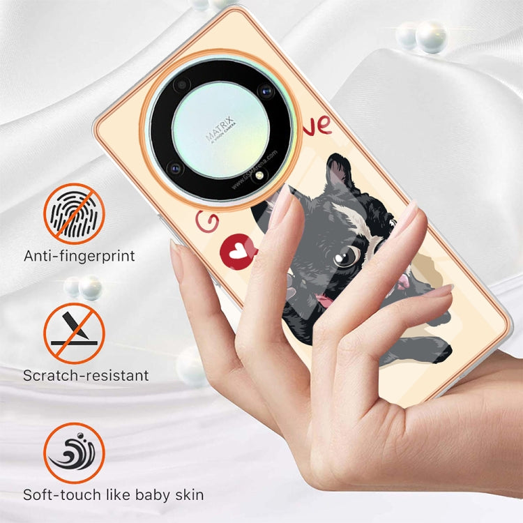 For Honor X9a / Magic5 Lite Electroplating Marble Dual-side IMD Phone Case(Lucky Dog) - Honor Cases by PMC TechLife | Online Shopping South Africa | PMC TechLife | Buy Now Pay Later Mobicred