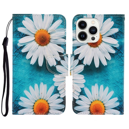 For iPhone 16 Pro 3D Colored Drawing Flip Leather Phone Case(Daisy) - iPhone 16 Pro Cases by PMC Jewellery | Online Shopping South Africa | PMC Jewellery | Buy Now Pay Later Mobicred