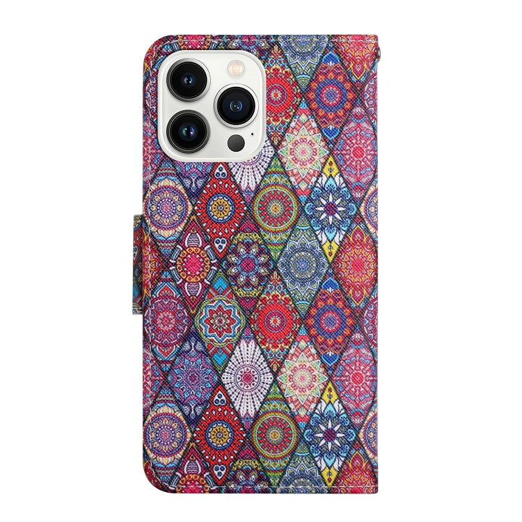 For iPhone 16 Pro 3D Colored Drawing Flip Leather Phone Case(Kaleidoscope) - iPhone 16 Pro Cases by PMC TechLife | Online Shopping South Africa | PMC TechLife | Buy Now Pay Later Mobicred