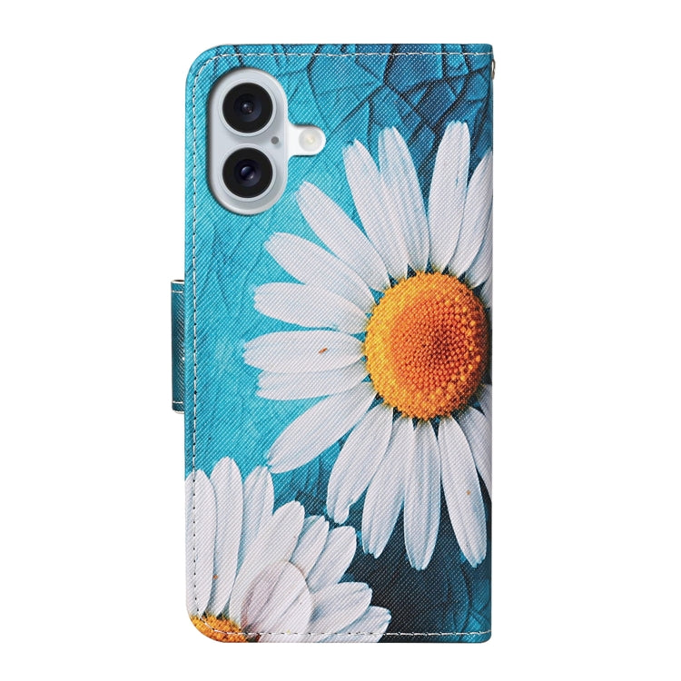 For iPhone 16 Plus 3D Colored Drawing Flip Leather Phone Case(Chrysanthemum) - iPhone 16 Plus Cases by PMC Jewellery | Online Shopping South Africa | PMC Jewellery | Buy Now Pay Later Mobicred