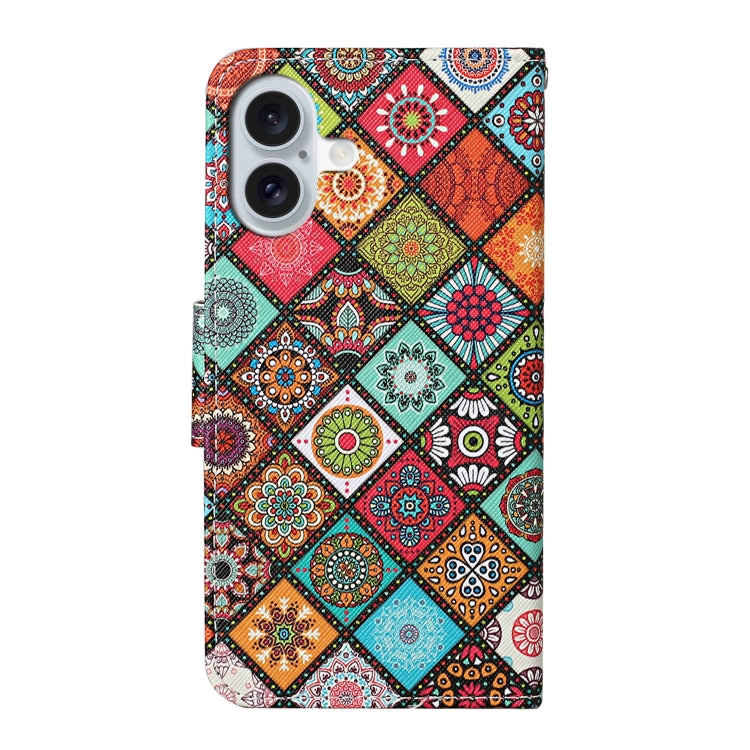 For iPhone 16 3D Colored Drawing Flip Leather Phone Case(Ethnic Totem) - iPhone 16 Cases by PMC Jewellery | Online Shopping South Africa | PMC Jewellery | Buy Now Pay Later Mobicred