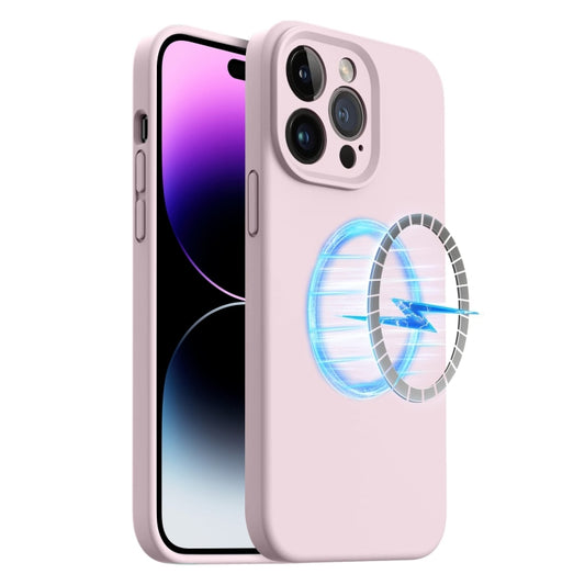 For iPhone 15 Pro Max LK MagSafe Magnetic Silicone Phone Case(Pink) - iPhone 15 Pro Max Cases by PMC Jewellery | Online Shopping South Africa | PMC Jewellery