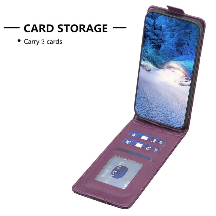 For Xiaomi Redmi 13C Diamond Lattice Vertical Flip Leather Phone Case(Dark Purple) - 13C Cases by PMC TechLife | Online Shopping South Africa | PMC TechLife | Buy Now Pay Later Mobicred