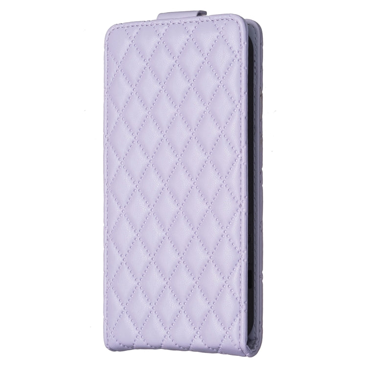 For Xiaomi Redmi Note 13 4G Global Diamond Lattice Vertical Flip Leather Phone Case(Purple) - Note 13 Cases by PMC TechLife | Online Shopping South Africa | PMC TechLife | Buy Now Pay Later Mobicred