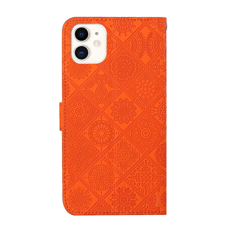 For iPhone 16 Pro Ethnic Style Embossed Pattern Leather Phone Case(Orange) - iPhone 16 Pro Cases by PMC TechLife | Online Shopping South Africa | PMC TechLife | Buy Now Pay Later Mobicred