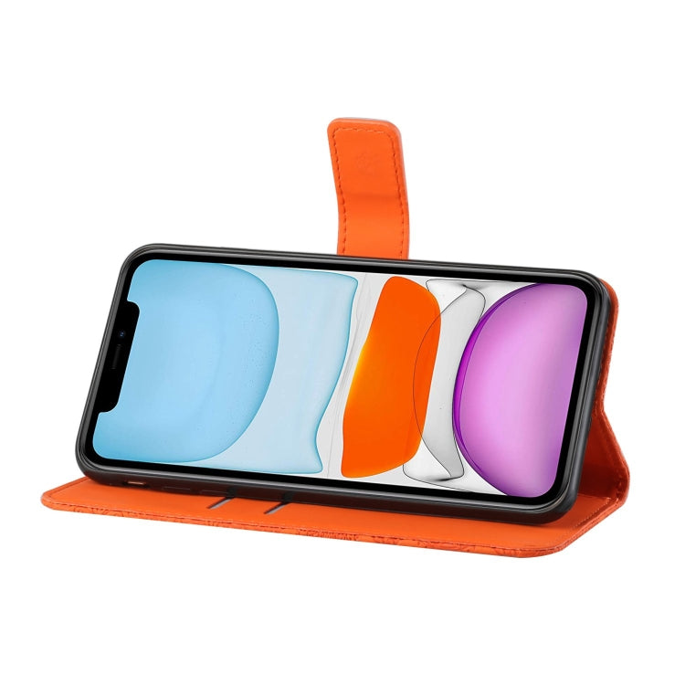 For iPhone 16 Pro Ethnic Style Embossed Pattern Leather Phone Case(Orange) - iPhone 16 Pro Cases by PMC TechLife | Online Shopping South Africa | PMC TechLife | Buy Now Pay Later Mobicred