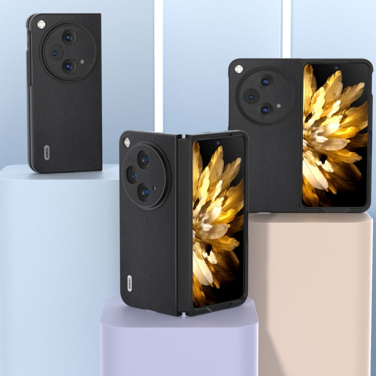 For OPPO Find N3 / OnePlus Open ABEEL Genuine Leather Xiaoya Series Phone Case(Black) - Find N3 Cases by PMC TechLife | Online Shopping South Africa | PMC TechLife | Buy Now Pay Later Mobicred