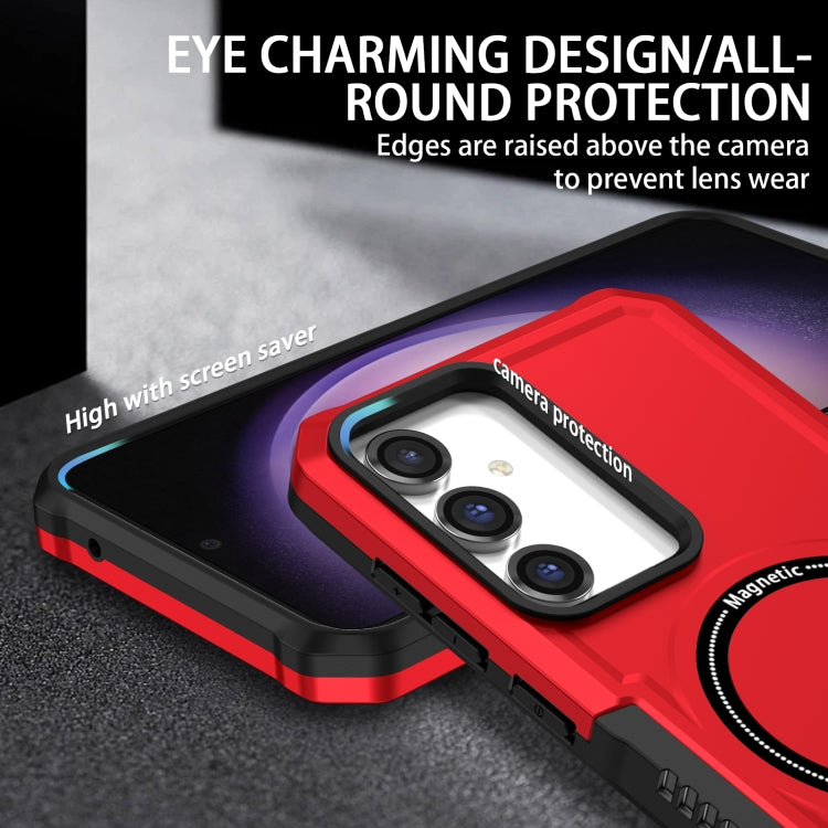 For Samsung Galaxy S23 FE MagSafe Shockproof Armor Phone Case(Red) - Galaxy S23 5G Cases by PMC TechLife | Online Shopping South Africa | PMC TechLife