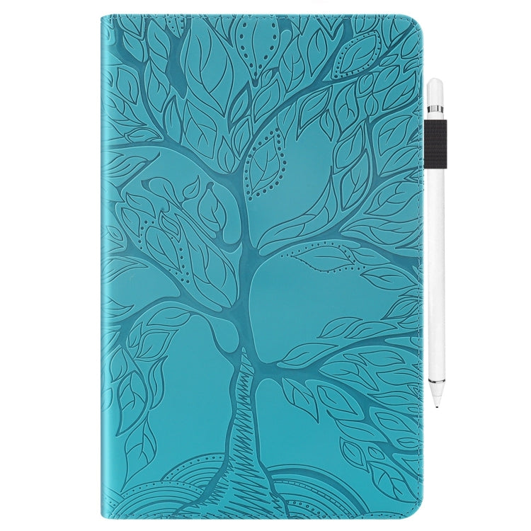 For Samsung Galaxy Tab S9+ Life Tree Series Horizontal Flip Leather Tablet Case(Lake Blue) - Galaxy Tab S9+ Cases by PMC Jewellery | Online Shopping South Africa | PMC Jewellery | Buy Now Pay Later Mobicred