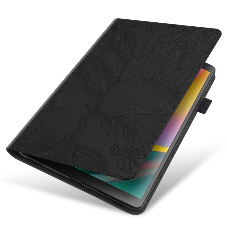 For Samsung Galaxy Tab S9 Ultra Life Tree Series Horizontal Flip Leather Tablet Case(Black) - Galaxy Tab S9 Ultra Cases by PMC Jewellery | Online Shopping South Africa | PMC Jewellery | Buy Now Pay Later Mobicred