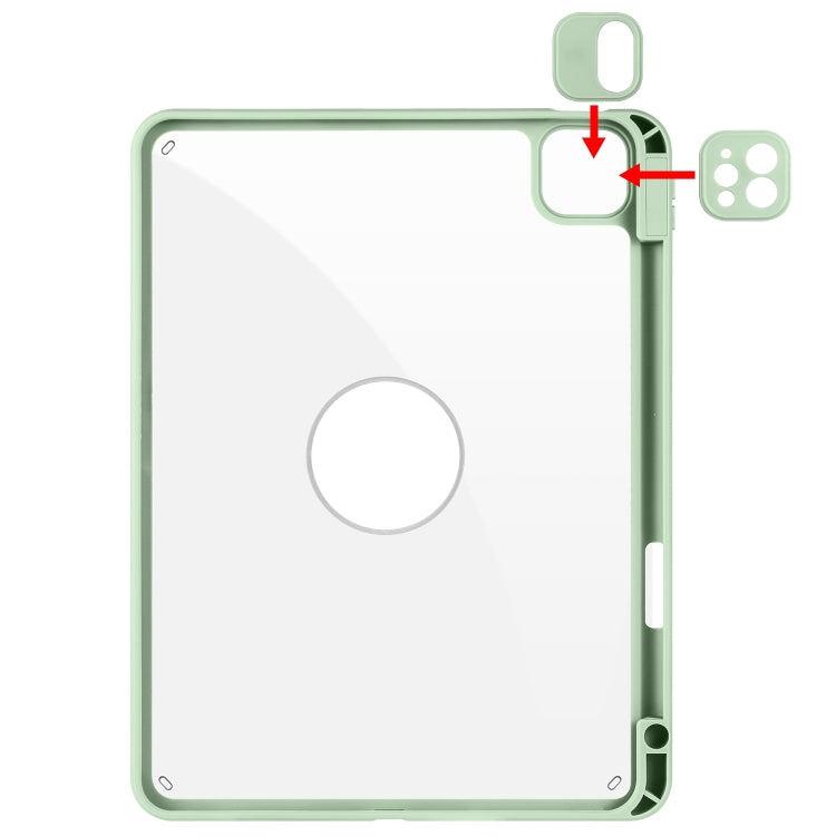 For iPad Pro 13 2024 Acrylic 360 Rotation Detachable Leather Tablet Case(Green) - iPad Pro 13 2024 Cases by PMC TechLife | Online Shopping South Africa | PMC TechLife | Buy Now Pay Later Mobicred