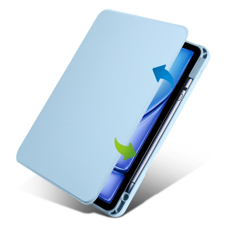 For iPad Air 13 2024 Acrylic 360 Rotation Detachable Leather Tablet Case(Ice Blue) - iPad Air 13 2024 Cases by PMC TechLife | Online Shopping South Africa | PMC TechLife | Buy Now Pay Later Mobicred