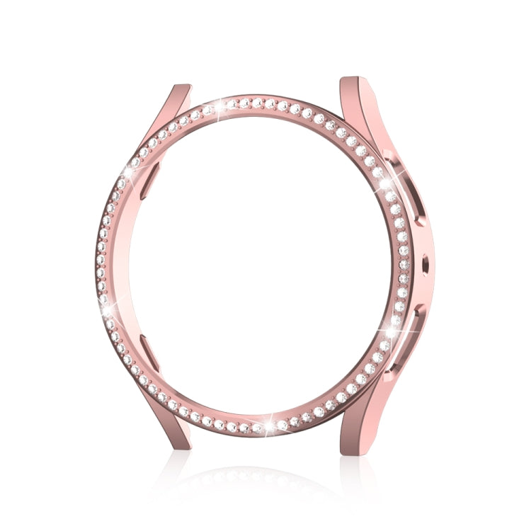 For Samsung Galaxy Watch 6 44mm Diamond Hollow PC Watch Protective Case(Pink) - Watch Cases by PMC TechLife | Online Shopping South Africa | PMC TechLife