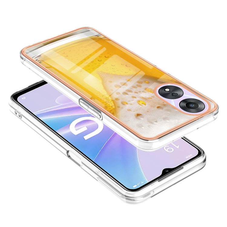 For OPPO A78 / A58 Electroplating Marble Dual-side IMD Phone Case(Draft Beer) - free shipping - PMC TechLife - Order now!