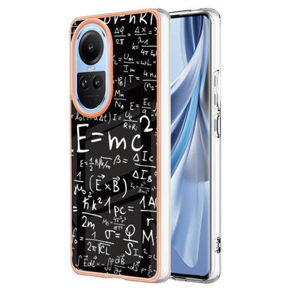 For OPPO Reno10 5G Global Electroplating Marble Dual-side IMD Phone Case(Equation) - OPPO Cases by PMC Jewellery | Online Shopping South Africa | PMC Jewellery | Buy Now Pay Later Mobicred