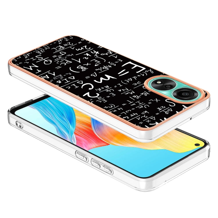 For OPPO A78 4G Electroplating Marble Dual-side IMD Phone Case(Equation) - OPPO Cases by PMC Jewellery | Online Shopping South Africa | PMC Jewellery | Buy Now Pay Later Mobicred