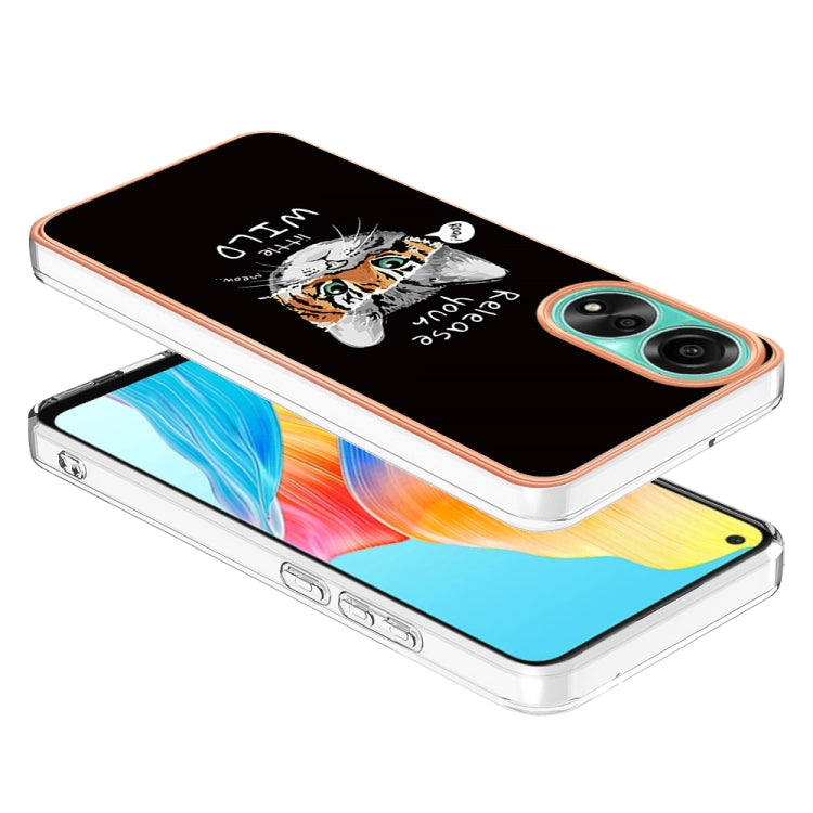 For OPPO A78 4G Electroplating Marble Dual-side IMD Phone Case(Natural Growth) - OPPO Cases by PMC TechLife | Online Shopping South Africa | PMC TechLife | Buy Now Pay Later Mobicred