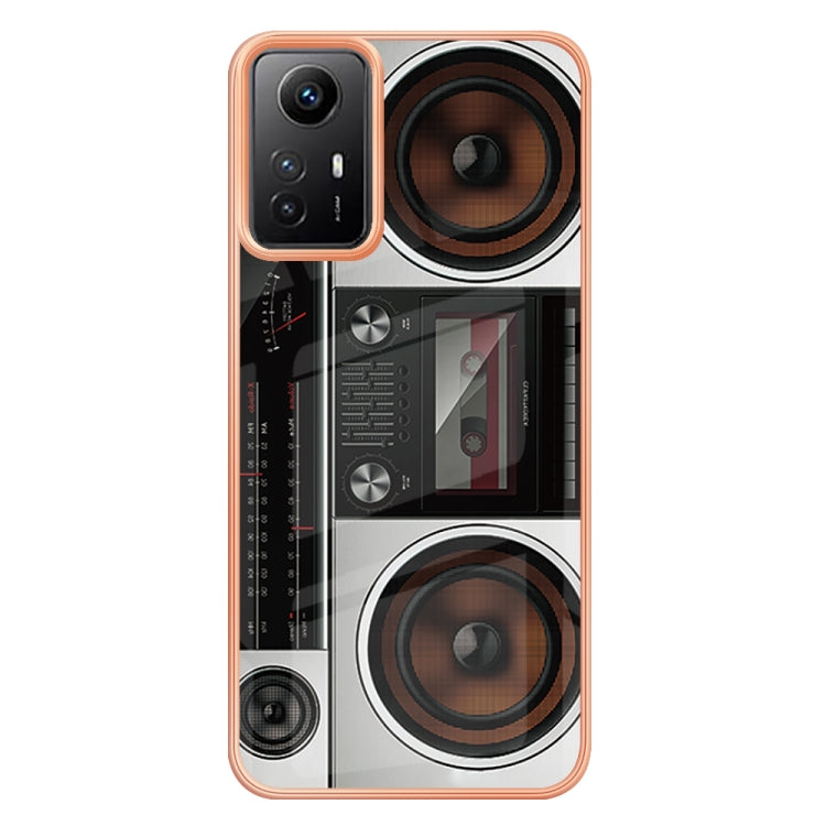 Xiaomi Redmi Note 12S 4G Electroplating Marble Dual-side IMD Phone Case(Retro Radio) - Xiaomi Cases by PMC TechLife | Online Shopping South Africa | PMC TechLife | Buy Now Pay Later Mobicred