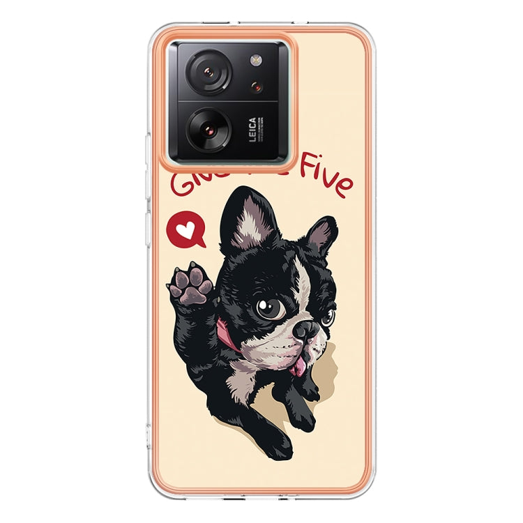 For Xiaomi 13T/13T Pro Electroplating Marble Dual-side IMD Phone Case(Lucky Dog) - Xiaomi Cases by PMC TechLife | Online Shopping South Africa | PMC TechLife | Buy Now Pay Later Mobicred