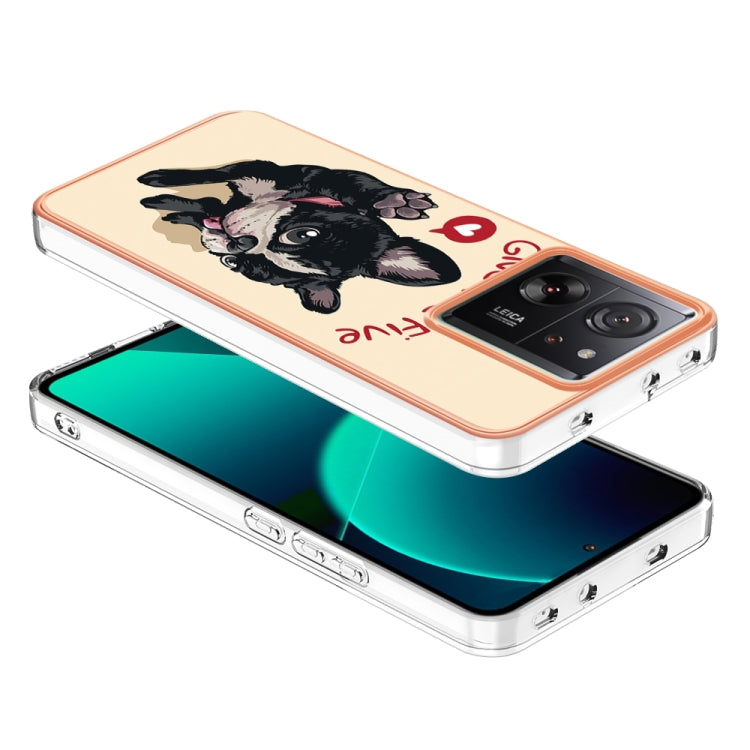 For Xiaomi 13T/13T Pro Electroplating Marble Dual-side IMD Phone Case(Lucky Dog) - Xiaomi Cases by PMC TechLife | Online Shopping South Africa | PMC TechLife | Buy Now Pay Later Mobicred