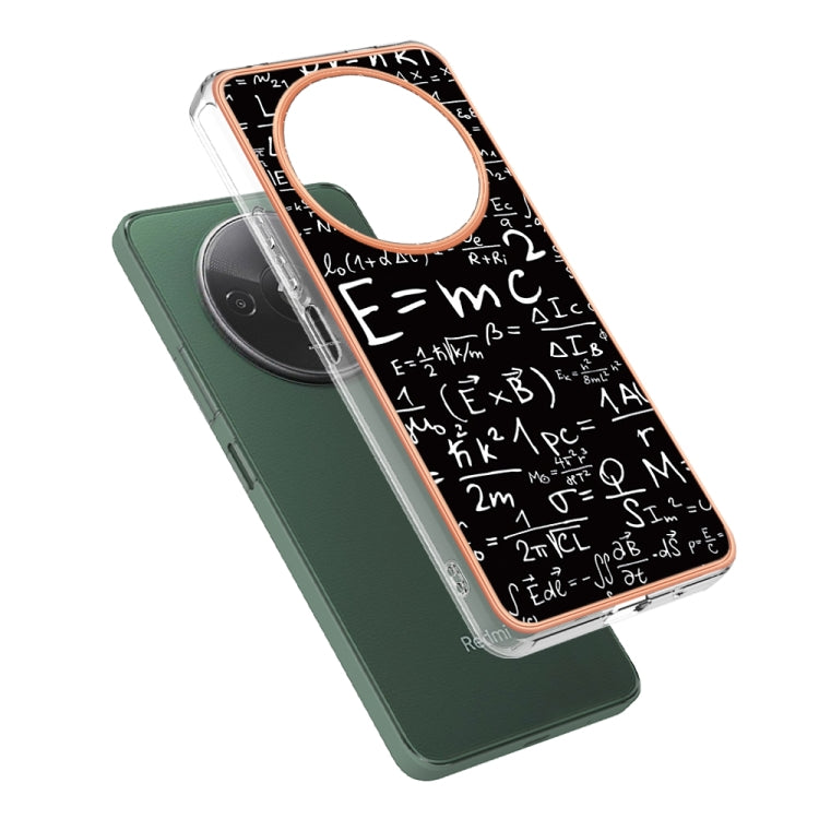 For Xiaomi Redmi A3 Electroplating Marble Dual-side IMD Phone Case(Equation) - Xiaomi Cases by PMC TechLife | Online Shopping South Africa | PMC TechLife | Buy Now Pay Later Mobicred