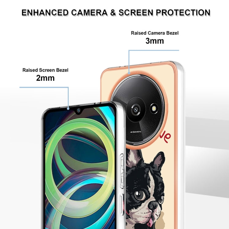 For Xiaomi Redmi A3 Electroplating Marble Dual-side IMD Phone Case(Lucky Dog) - free shipping - PMC TechLife - Order now!