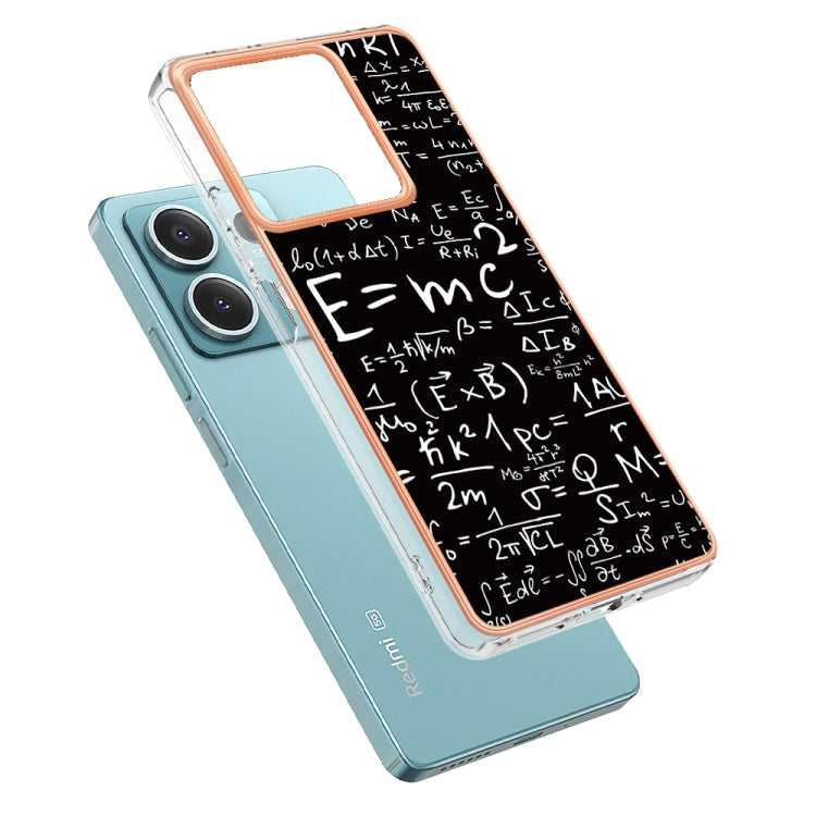 For Xiaomi Redmi Note 13 5G Electroplating Marble Dual-side IMD Phone Case(Equation) - free shipping - PMC TechLife - Order now!