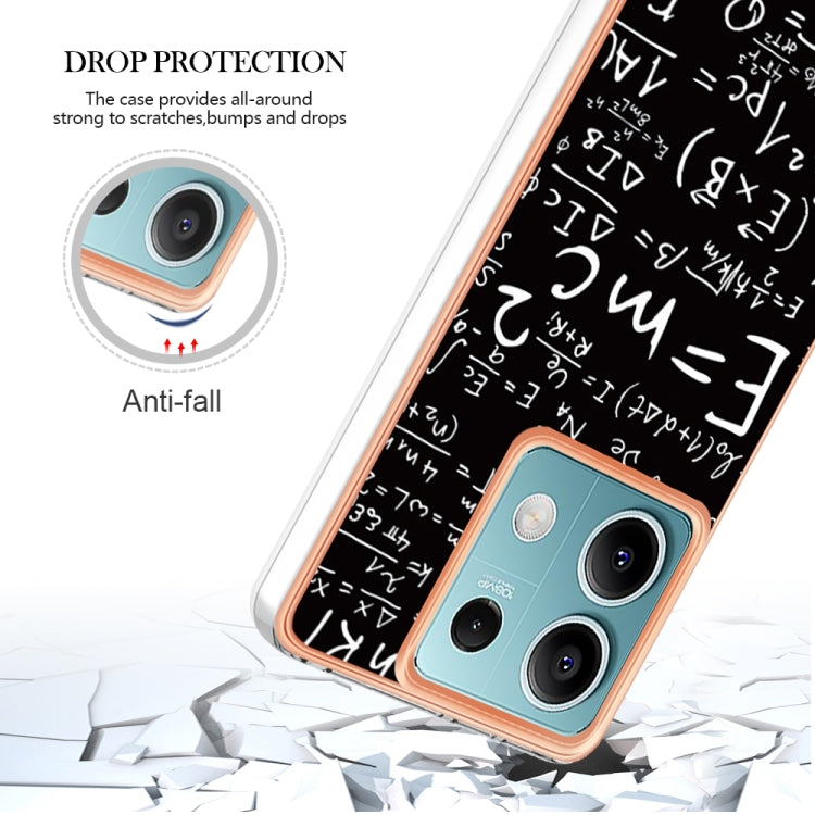 For Xiaomi Redmi Note 13 5G Electroplating Marble Dual-side IMD Phone Case(Equation) - free shipping - PMC TechLife - Order now!