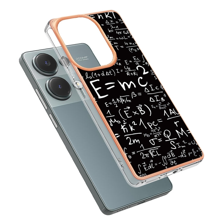 For Xiaomi Redmi Note 13 Pro 4G/Poco M6 Pro 4G Electroplating Marble Dual-side IMD Phone Case(Equation) - Note 13 Pro Cases by PMC TechLife | Online Shopping South Africa | PMC TechLife | Buy Now Pay Later Mobicred