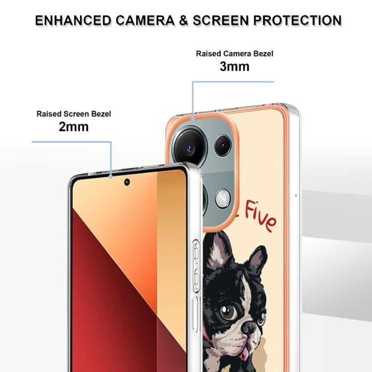 For Xiaomi Redmi Note 13 Pro 4G/Poco M6 Pro 4G Electroplating Marble Dual-side IMD Phone Case(Lucky Dog) - Note 13 Pro Cases by PMC TechLife | Online Shopping South Africa | PMC TechLife | Buy Now Pay Later Mobicred