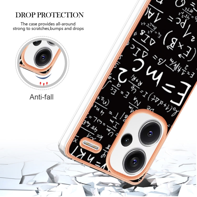 For Xiaomi Redmi Note 13 Pro+ 5G Electroplating Marble Dual-side IMD Phone Case(Equation) - Note 13 Pro+ Cases by PMC TechLife | Online Shopping South Africa | PMC TechLife | Buy Now Pay Later Mobicred