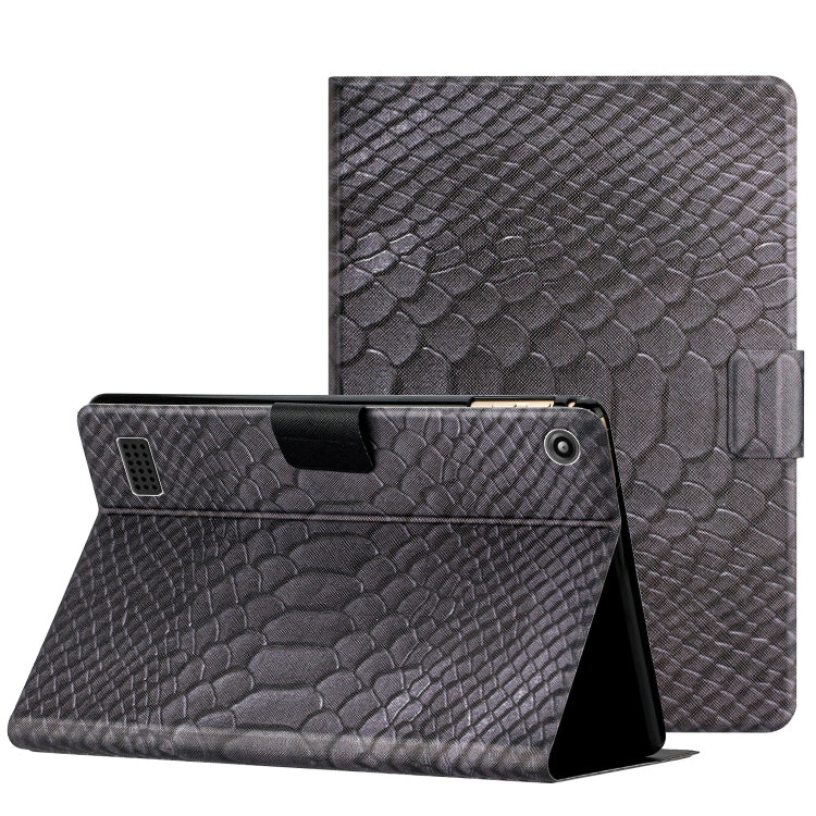 For Amazon Kindle Fire Max 11 Crocodile Texture Smart Leather Tablet Case(Black) - free shipping - PMC TechLife - Order now!