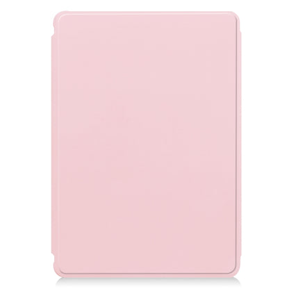 For Samsung Galaxy Tab S9+ 360 Rotation Transparent Smart Leather Case with Keyboard(Pink) - Galaxy Tab S9+ Cases by PMC Jewellery | Online Shopping South Africa | PMC Jewellery | Buy Now Pay Later Mobicred