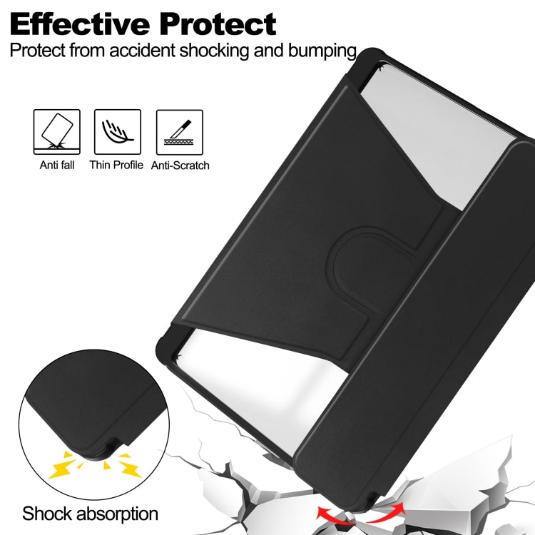 For Samsung Galaxy Tab A9+ 360 Rotation Transparent Smart Leather Case with Keyboard(Black) - Galaxy Tab A9+ by PMC TechLife | Online Shopping South Africa | PMC TechLife