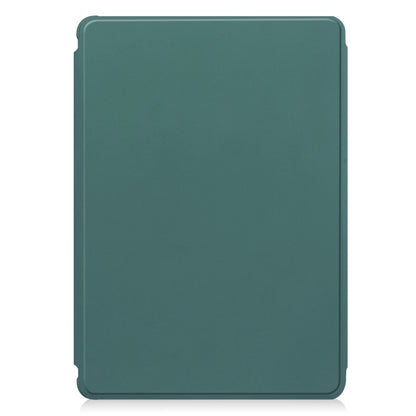 For Samsung Galaxy Tab S9 FE+ / S10+ 360 Rotation Transparent Smart Leather Case(Dark Green) - Galaxy Tab S9 FE+ by PMC Jewellery | Online Shopping South Africa | PMC Jewellery | Buy Now Pay Later Mobicred