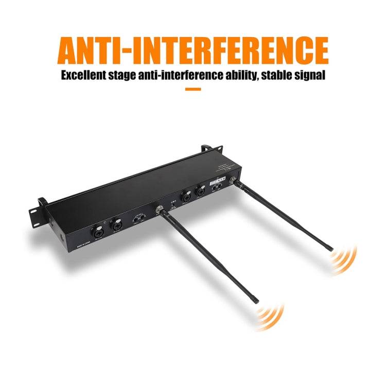 XTUGA RW2080 UHF Wireless Stage Singer In-Ear Monitor System 10 BodyPacks(EU Plug) - Microphone by XTUGA | Online Shopping South Africa | PMc TechLife | Buy Now Pay Later Mobicred